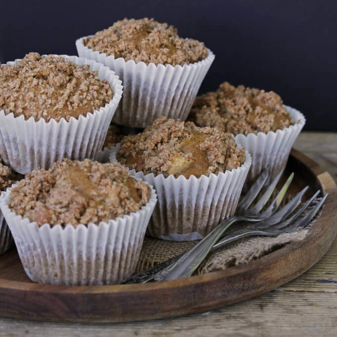  Eplemuffins med crumbletopping