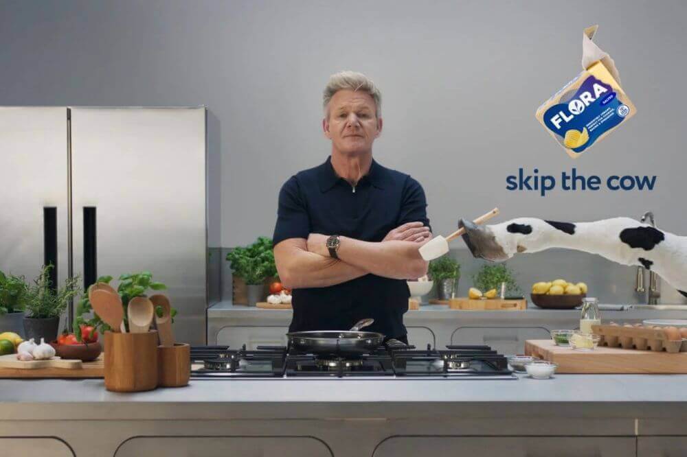 Gordon Ramsay dukket opp i ny reklamekampanje for vegansk smør