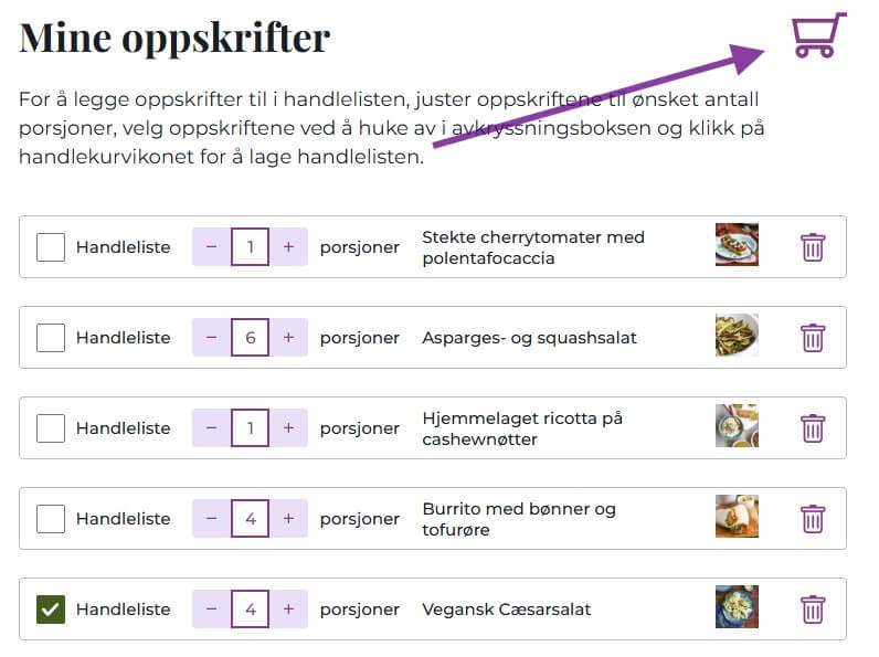 illustrasjonsbilde der en pil peker på handlekurv-ikonet.