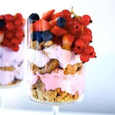 Vegansk ostekake i glass