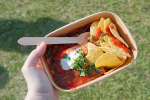 Chili sin carne med rømme.
