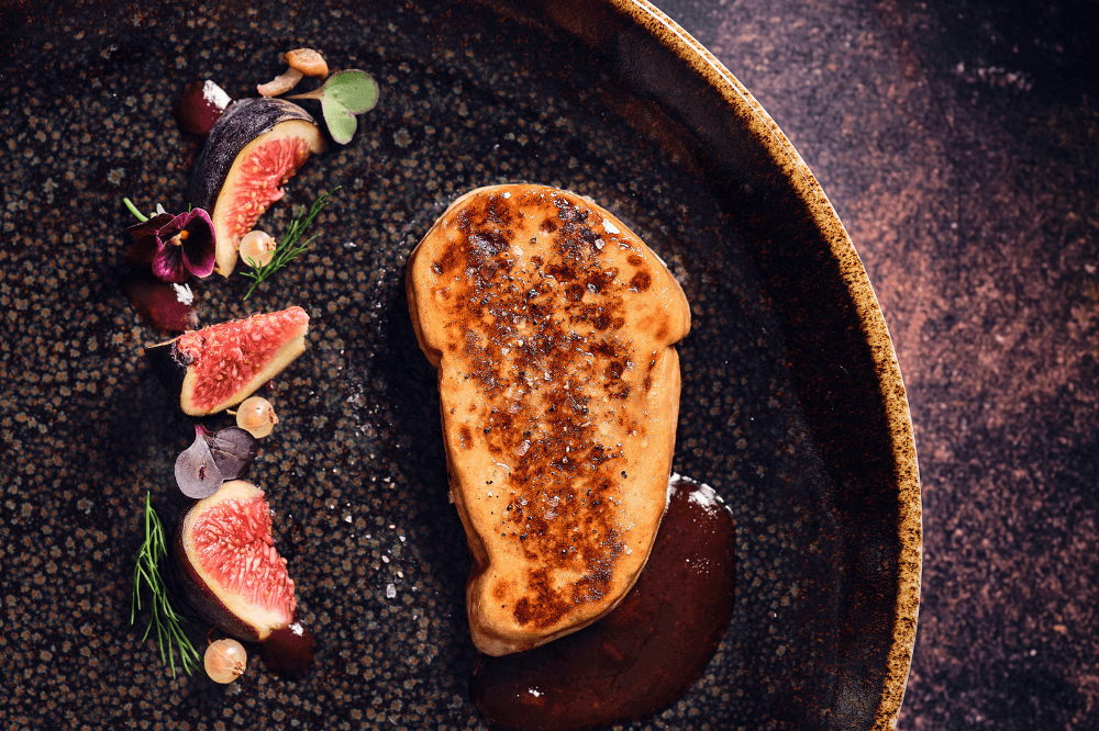 Et stykke kultivert foie gras.