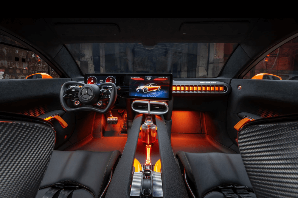Interiør i Mercedes-Benz Concept AMG GT XX.