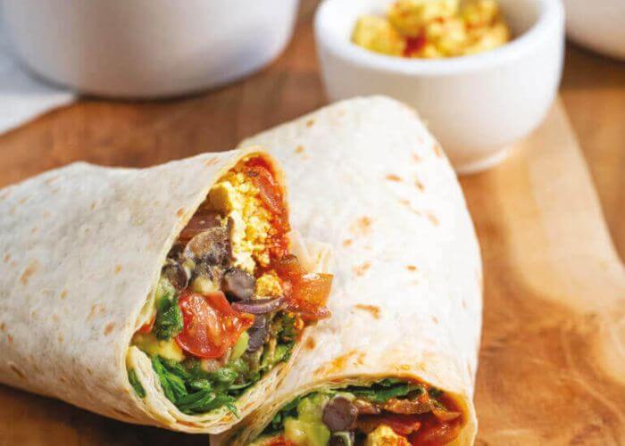 Burrito med bønner og tofurøre