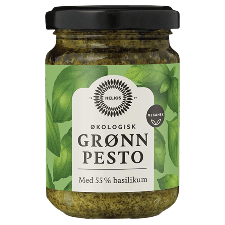 Grønn pesto fra helios.