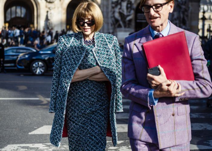 Anna Wintour i Paris i oktober 2018, etter å ha sett på Stella McCartney sitt show under moteuken. 