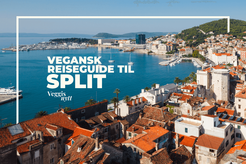 Bybilde av Split, Kroatia med tekst over